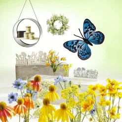 Decoración De Animales|Decoración De Primavera>DecoWoerner 2 Mariposas Deco 50 Cm azul