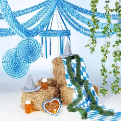 Decoración Temática>DecoWoerner Abanico Decorativo De Papel Roseta 75 Cm Ø Blanco azul