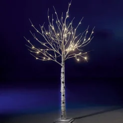 Decoración De Invierno|Árboles Artificiales>DecoWoerner Abedul Con LED, 160 Cm blanco