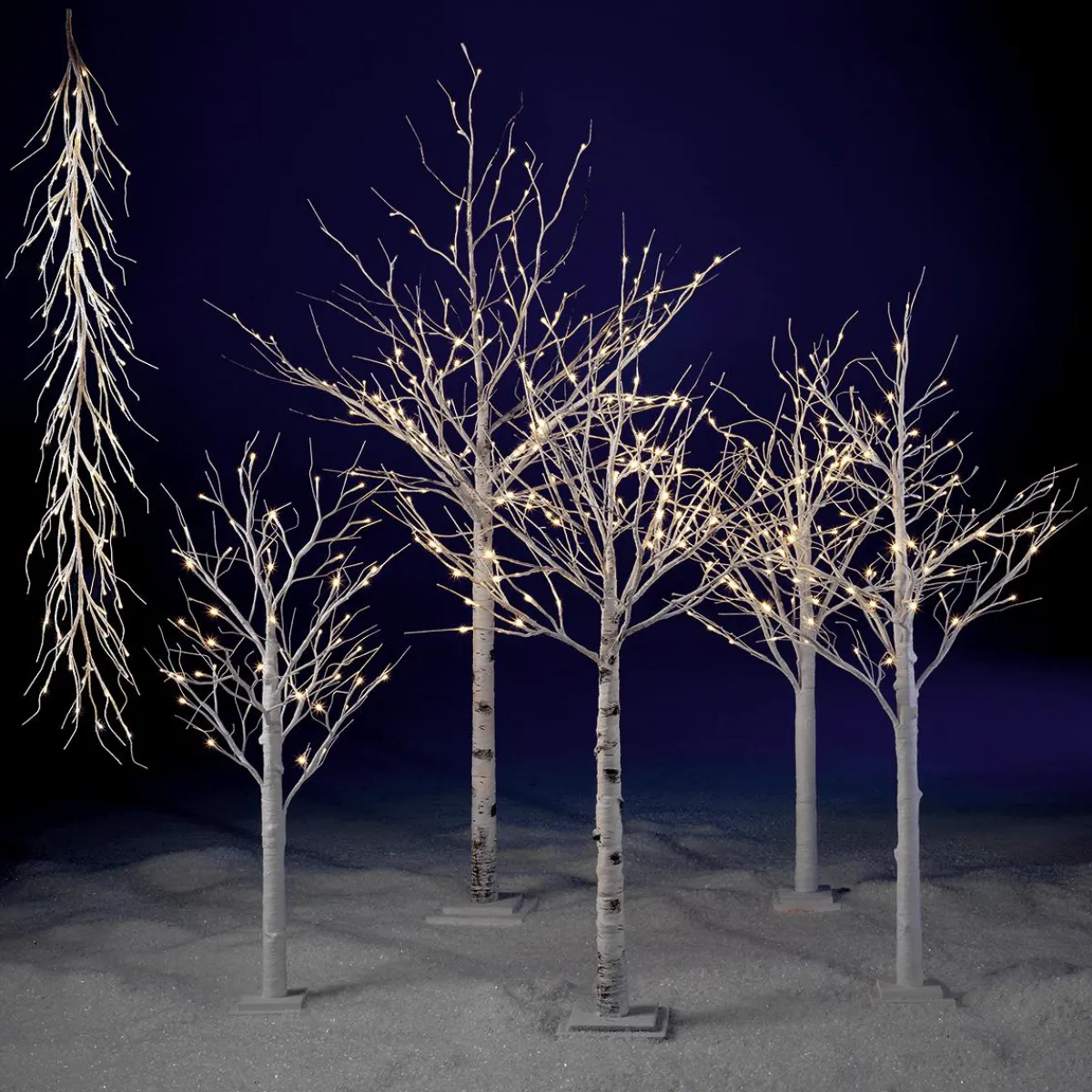 Decoración De Invierno|Árboles Artificiales>DecoWoerner Abedul Con LED, 160 Cm blanco