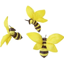 Decoración De Animales|Decoración De Primavera>DecoWoerner Abejas Decorativas 26 Cm, 3 Piezas amarillo