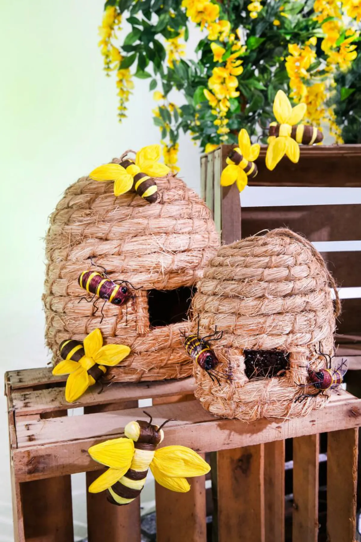 Decoración De Animales|Decoración De Primavera>DecoWoerner Abejas Decorativas 26 Cm, 3 Piezas amarillo