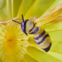 Decoración De Animales|Decoración De Primavera>DecoWoerner Abejas Decorativas 10-14 Cm, 5 Piezas amarillo