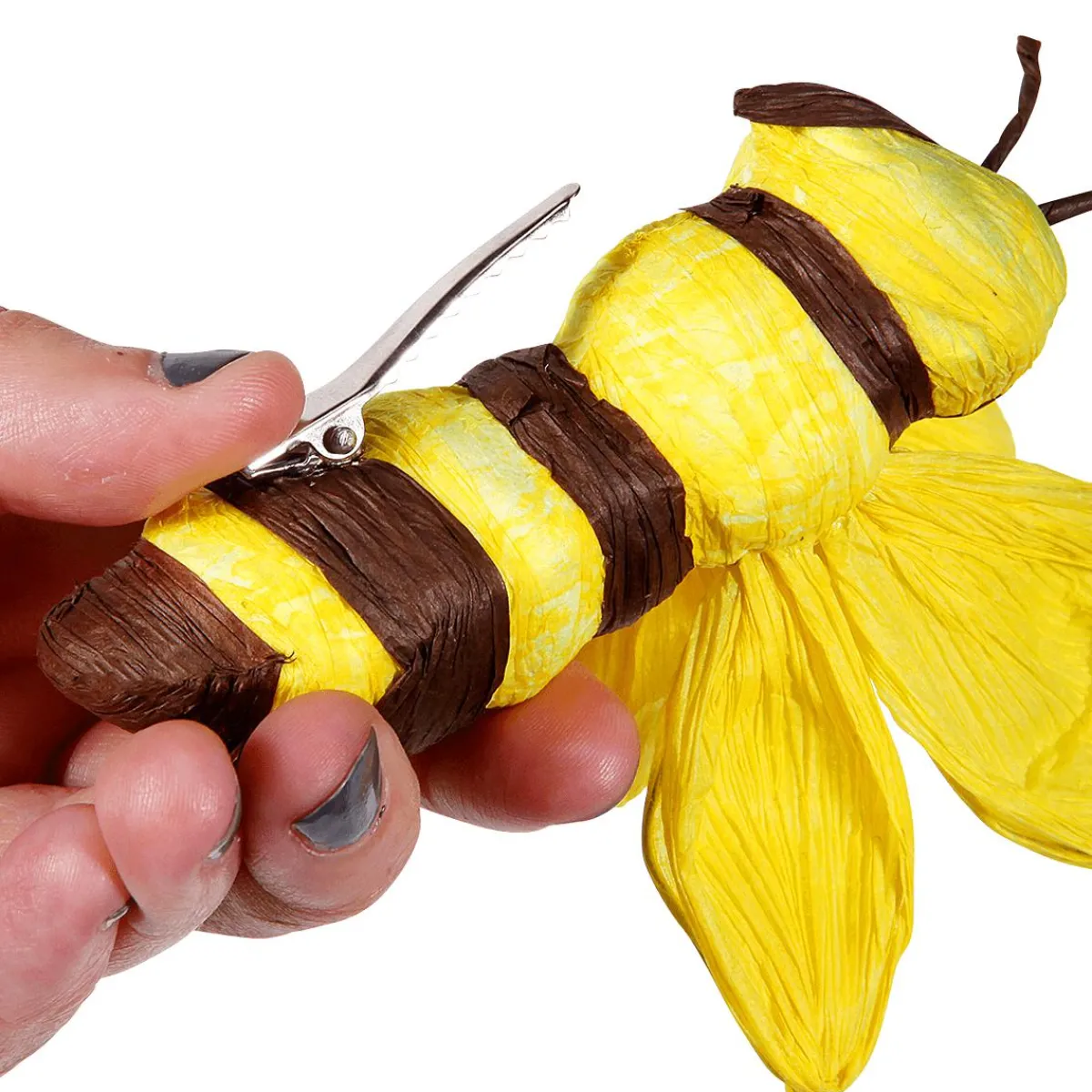 Decoración De Animales|Decoración De Primavera>DecoWoerner Abejas Decorativas 10-14 Cm, 5 Piezas amarillo
