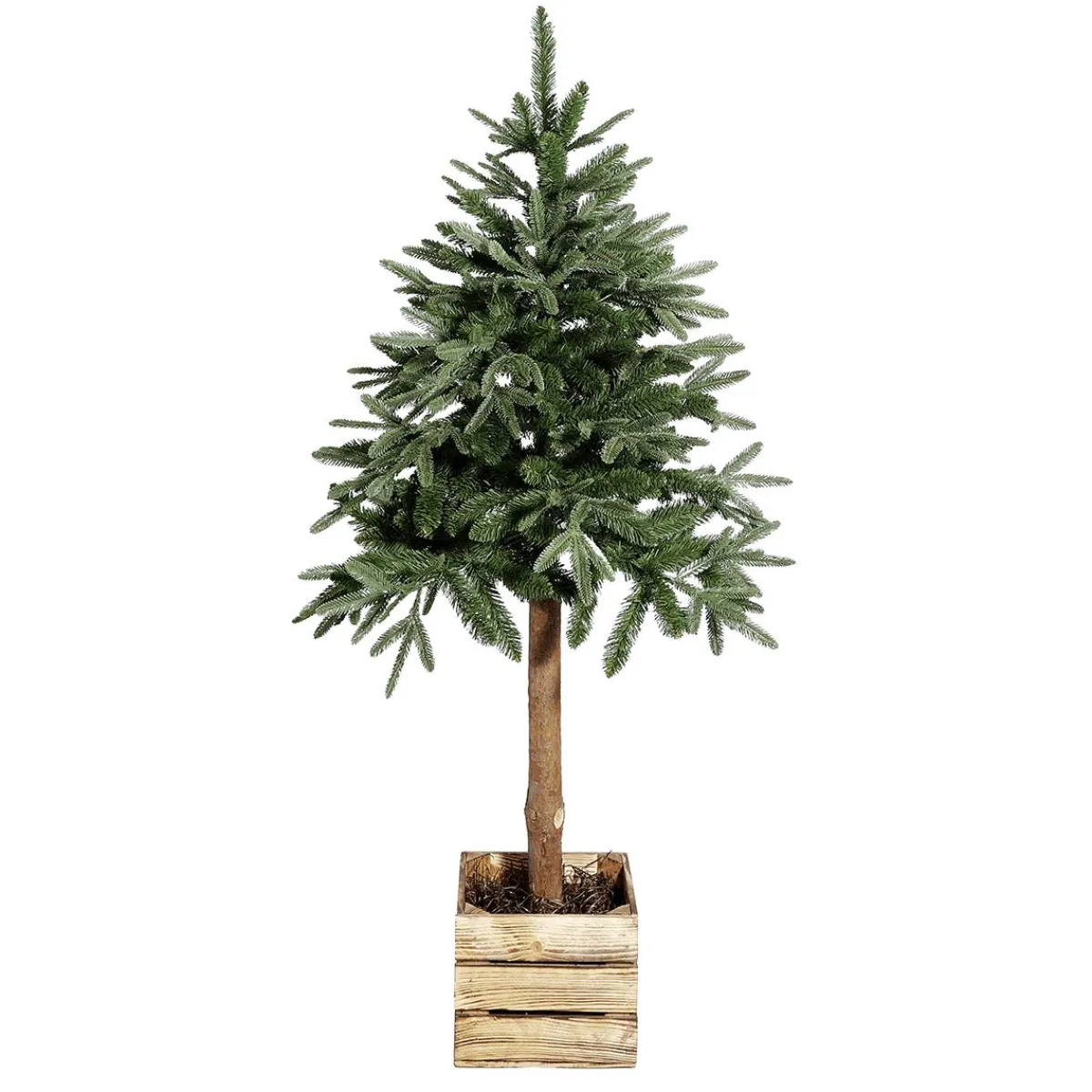 Árboles De Mesa Y Ramas De Abeto|Árboles De Navidad Artificiales>DecoWoerner Abeto Artificial En Un Cubo De Madera verde
