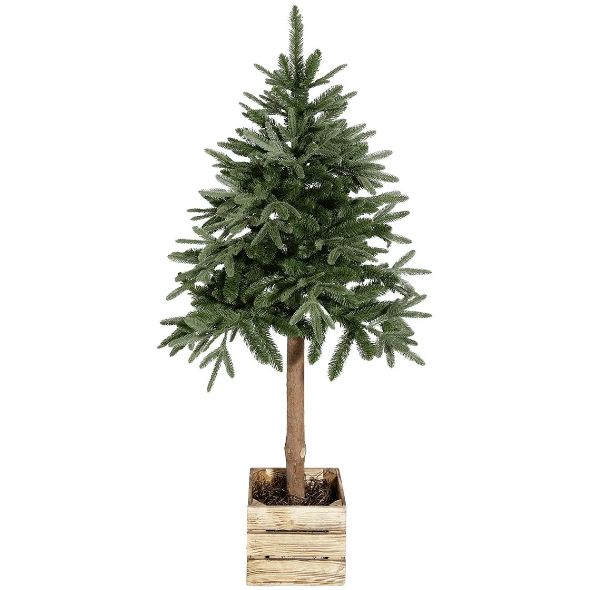 Árboles De Mesa Y Ramas De Abeto|Árboles De Navidad Artificiales>DecoWoerner Abeto Artificial En Un Cubo De Madera verde