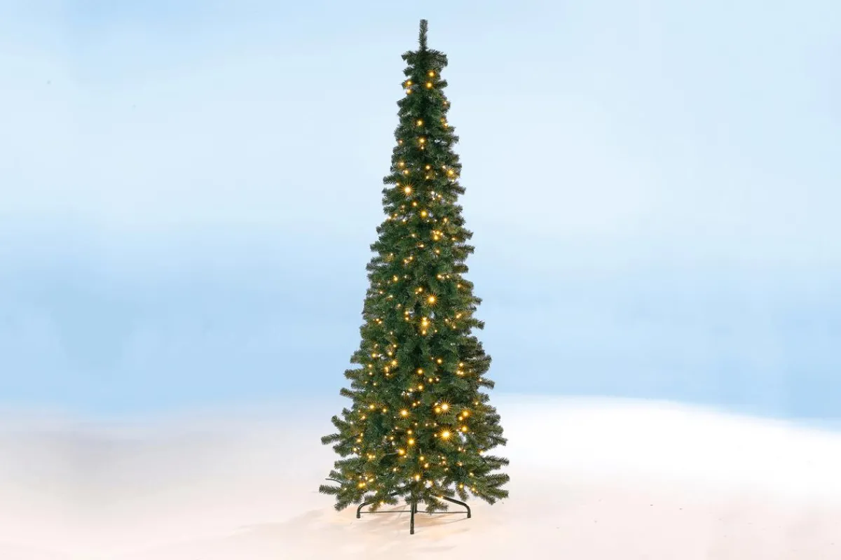 Árboles De Navidad Artificiales>DecoWoerner Abeto Artificial Esbelto Con LED 150 Cm verde