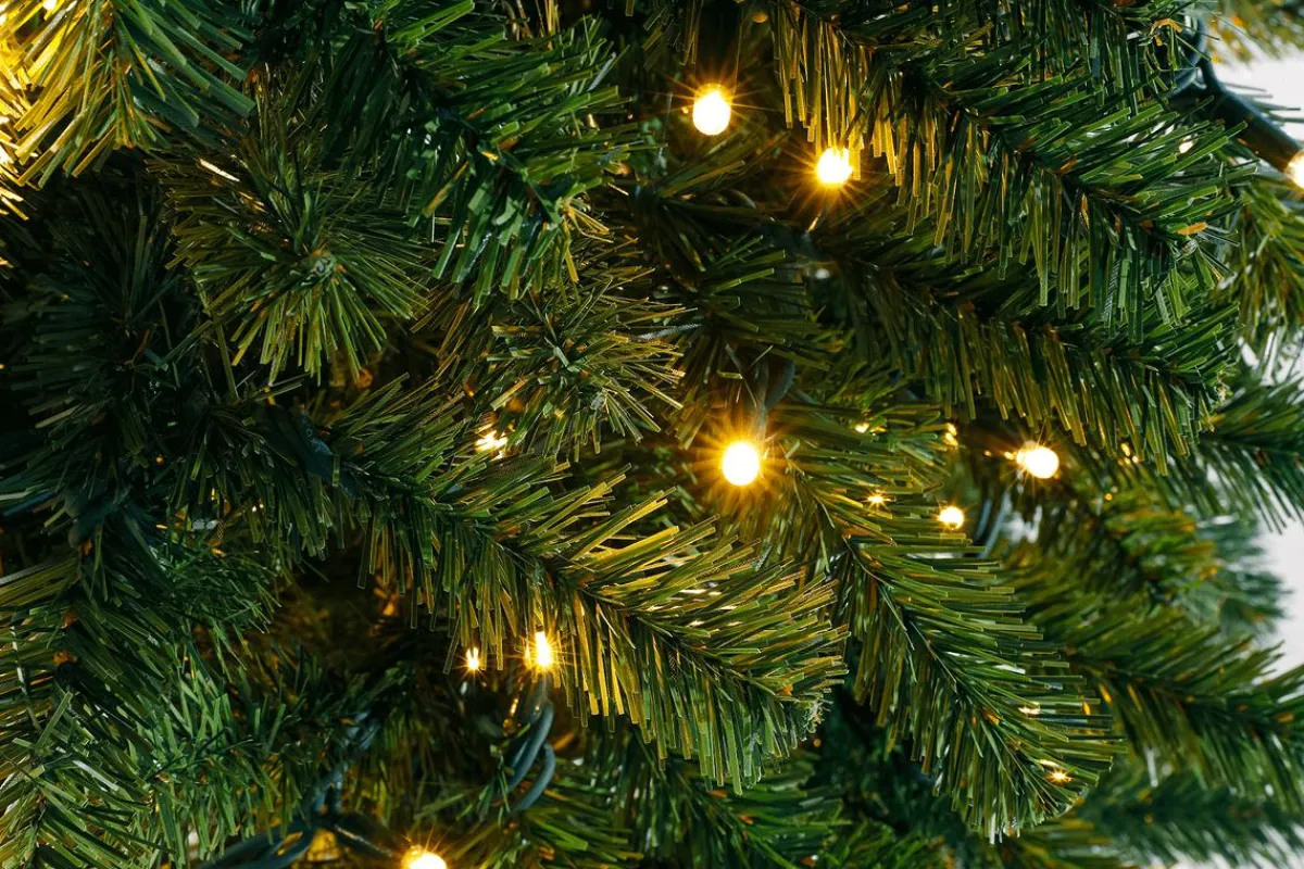 Árboles De Navidad Artificiales>DecoWoerner Abeto Artificial Esbelto Con LED 150 Cm verde