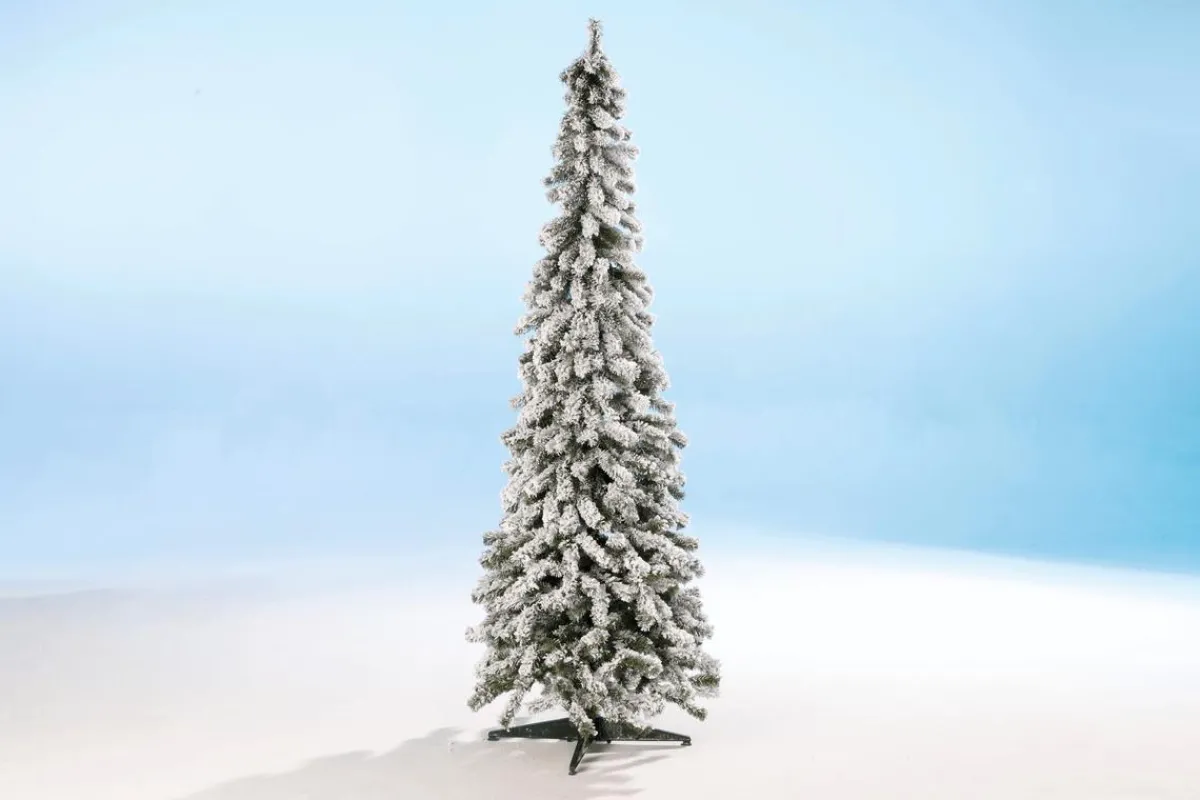 Decoración De Invierno|Árboles De Navidad Artificiales>DecoWoerner Abeto Artificial, Estrecho, Cubierto De Nieve 240 Cm blanco