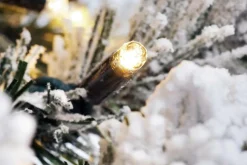 Árboles De Navidad Artificiales>DecoWoerner Abeto Artificial, Estrecho, Cubierto De Nieve Con LED 180 Cm blanco