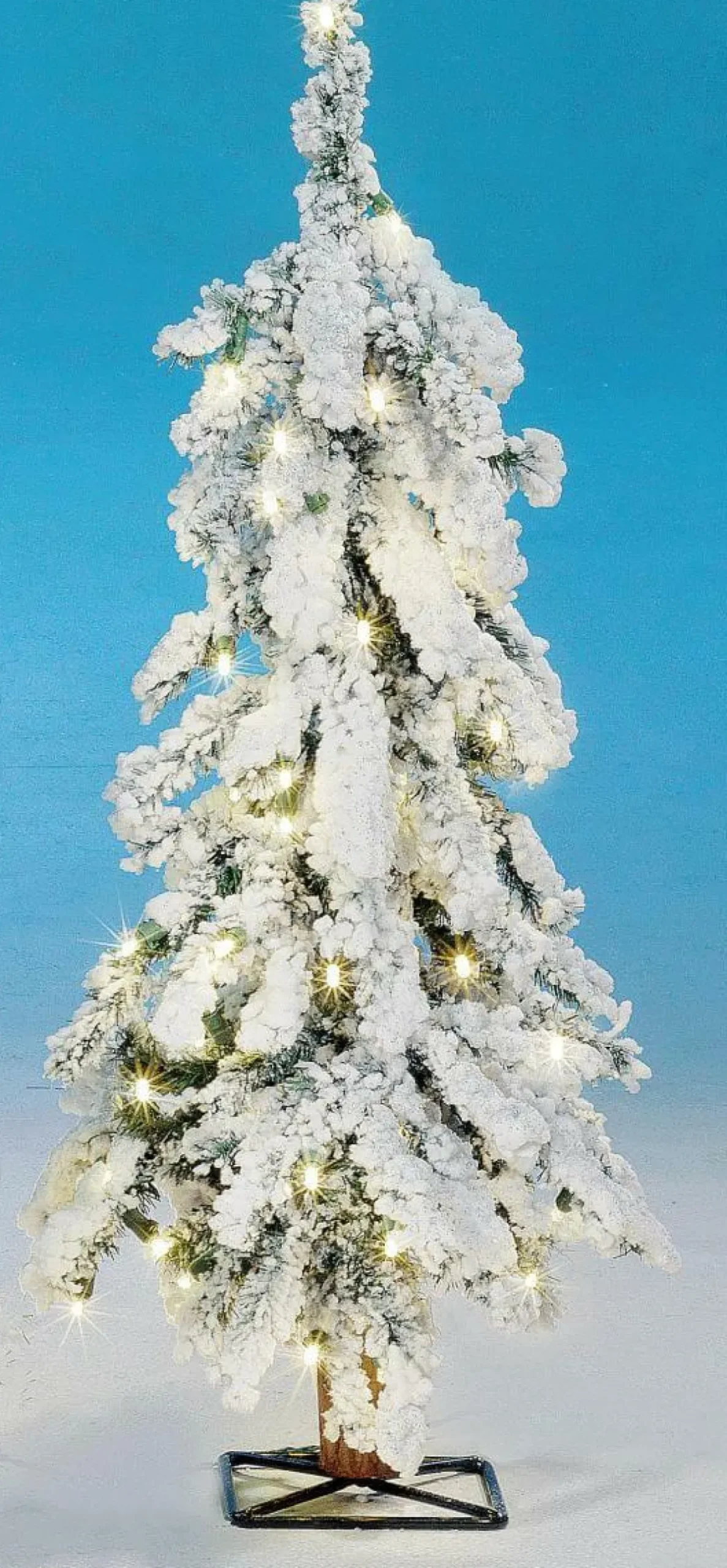 Árboles De Mesa Y Ramas De Abeto|Árboles De Navidad Artificiales>DecoWoerner Abeto Artificial Nevado Con LED 60 Cm blanco