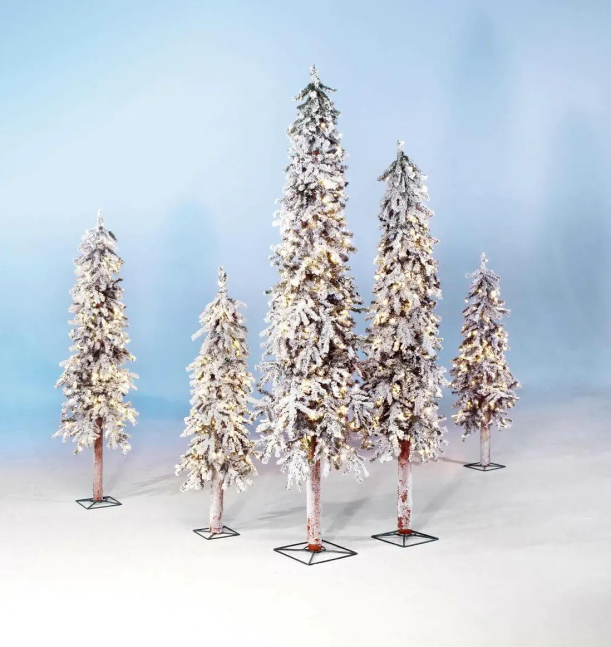 Árboles De Mesa Y Ramas De Abeto|Árboles De Navidad Artificiales>DecoWoerner Abeto Artificial Nevado Con LED 60 Cm blanco