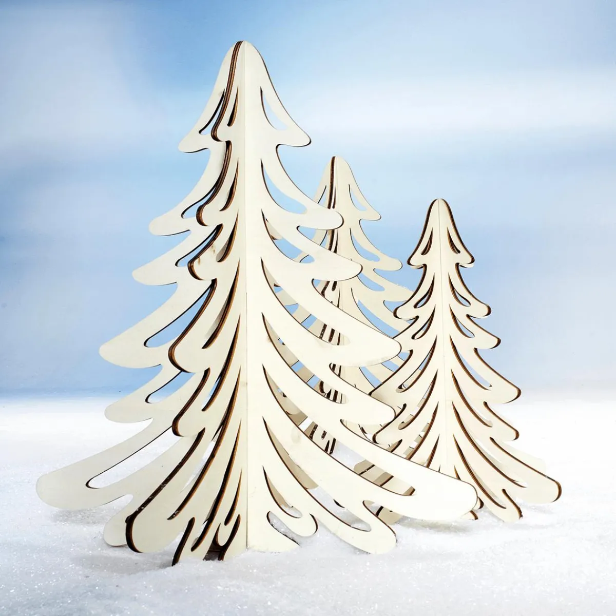 Decoración Natural|Figuras De Navidad>DecoWoerner Abeto De Madera, 60 Cm De Altura marrón