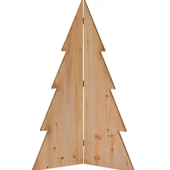 Decoración Natural|Figuras De Navidad>DecoWoerner Abeto Decorativo De Madera Altura 140 Cm Madera natural
