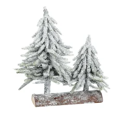 Decoración De Invierno|Árboles De Mesa Y Ramas De Abeto>DecoWoerner Abeto- Stand 16 X 28 Cm Nevado verde