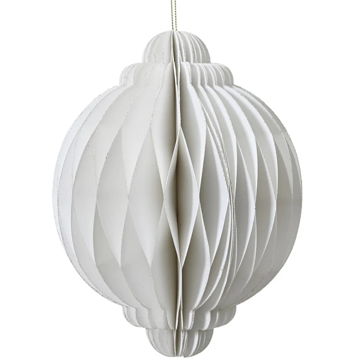 Decoración Temática|Figuras De Navidad>DecoWoerner Adorno Colgante De Papel De Nido De Abeja De Lujo Redondo De 30 Cm Ø blanco