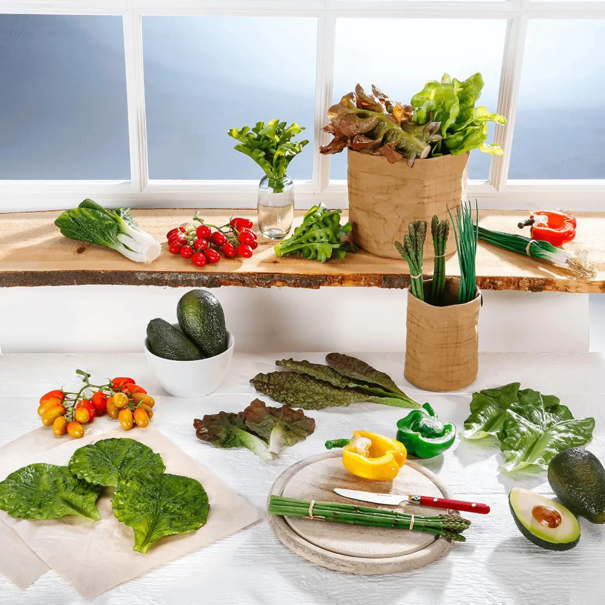 Verduras Y Hierbas|Frutas>DecoWoerner Aguacate De Imitación, 3 Piezas verde