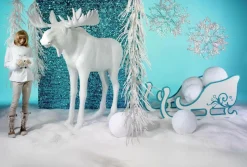 Decoración De Animales|Decoración Navideña Xxl>DecoWoerner Alce Decorativo Altura 210 Cm, blanco