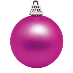 Bolas De Navidad>DecoWoerner Alfombra, Bolas De Plástico De Navidad, 6 Cm Ø - 24 Piezas rosa