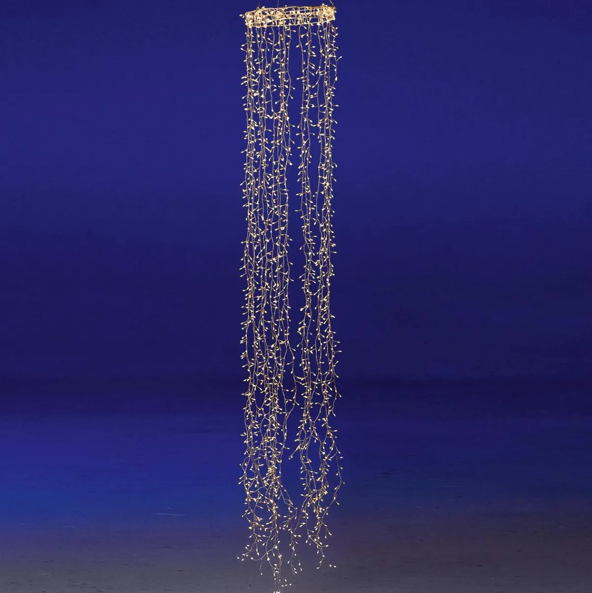 Luces De Navidad>DecoWoerner Anillo De Luces De Alambre "Fuegos Artificiales", Longitud 185 Cm, Ø 30 Cm plata