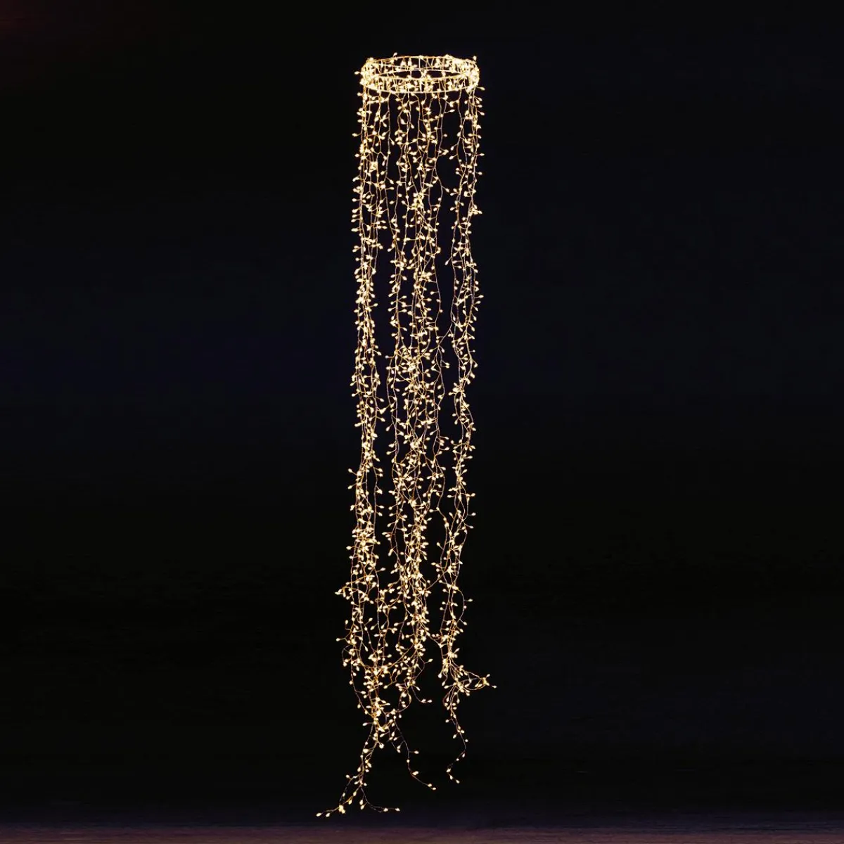 Luces De Navidad>DecoWoerner Anillo De Luces De Alambre "Fuegos Artificiales", Longitud 185 Cm, Ø 30 Cm plata