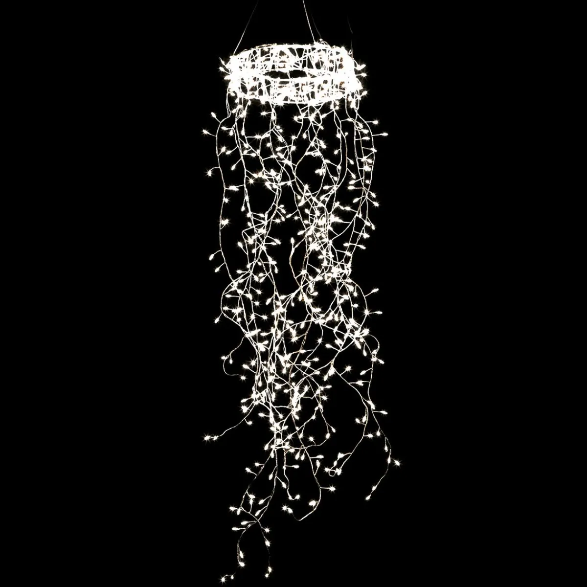 Luces De Navidad>DecoWoerner Anillo De Luces De Alambre "Fuegos Artificiales", Longitud 185 Cm, Ø 30 Cm plata