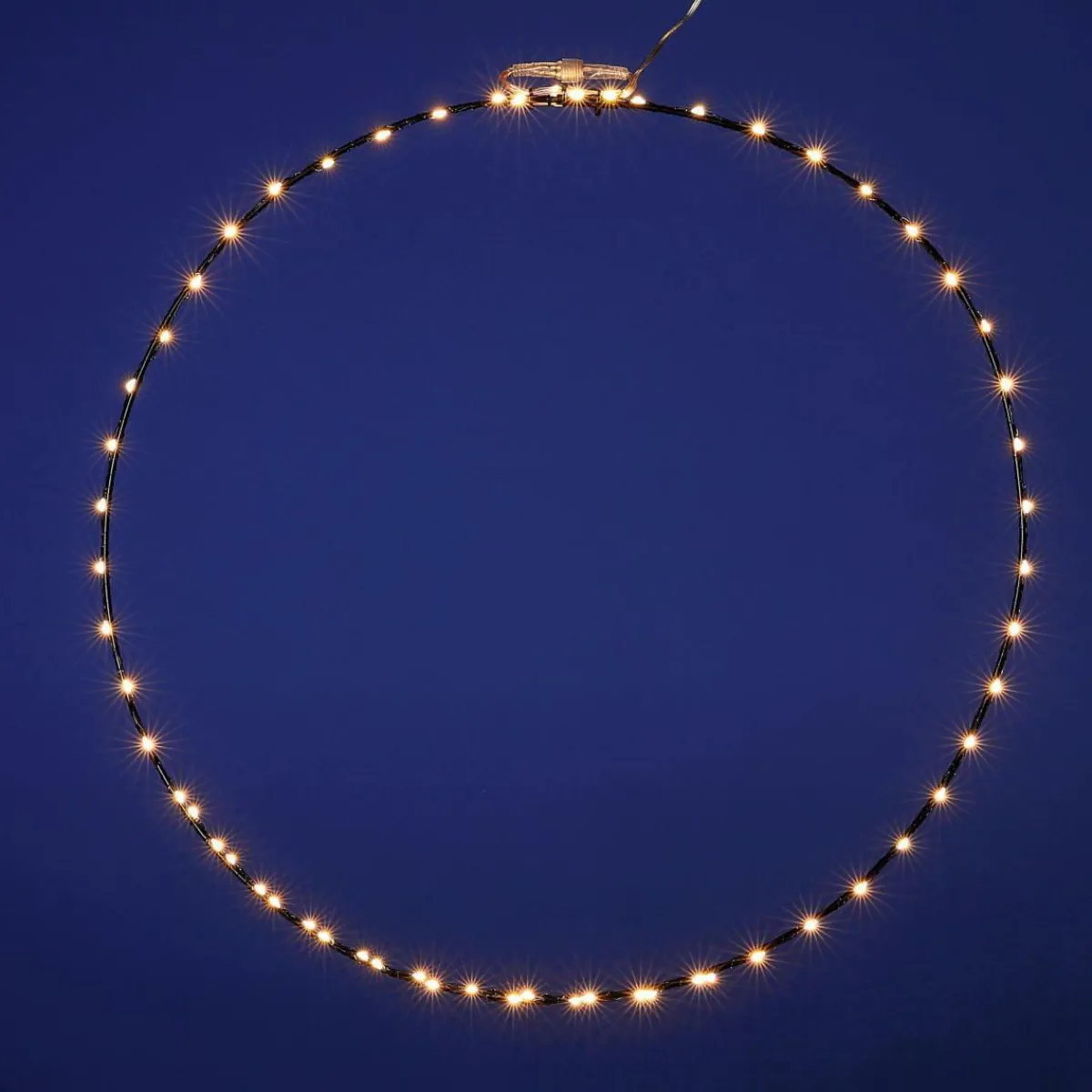 Luces De Navidad>DecoWoerner Anillo De Luces LED Para Exteriores, LED Cálido, Ø 50 Cm negro