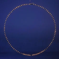 Decoración Navideña Xxl|Luces De Navidad>DecoWoerner Anillo De Luces LED Para Exteriores, LED Cálido, Ø 100 Cm negro