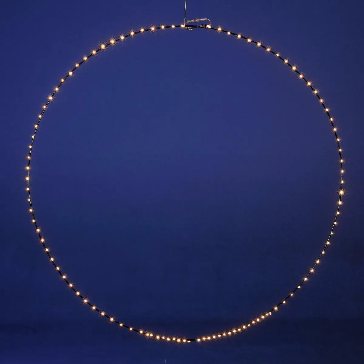 Decoración Navideña Xxl|Luces De Navidad>DecoWoerner Anillo De Luces LED Para Exteriores, LED Cálido, Ø 100 Cm negro