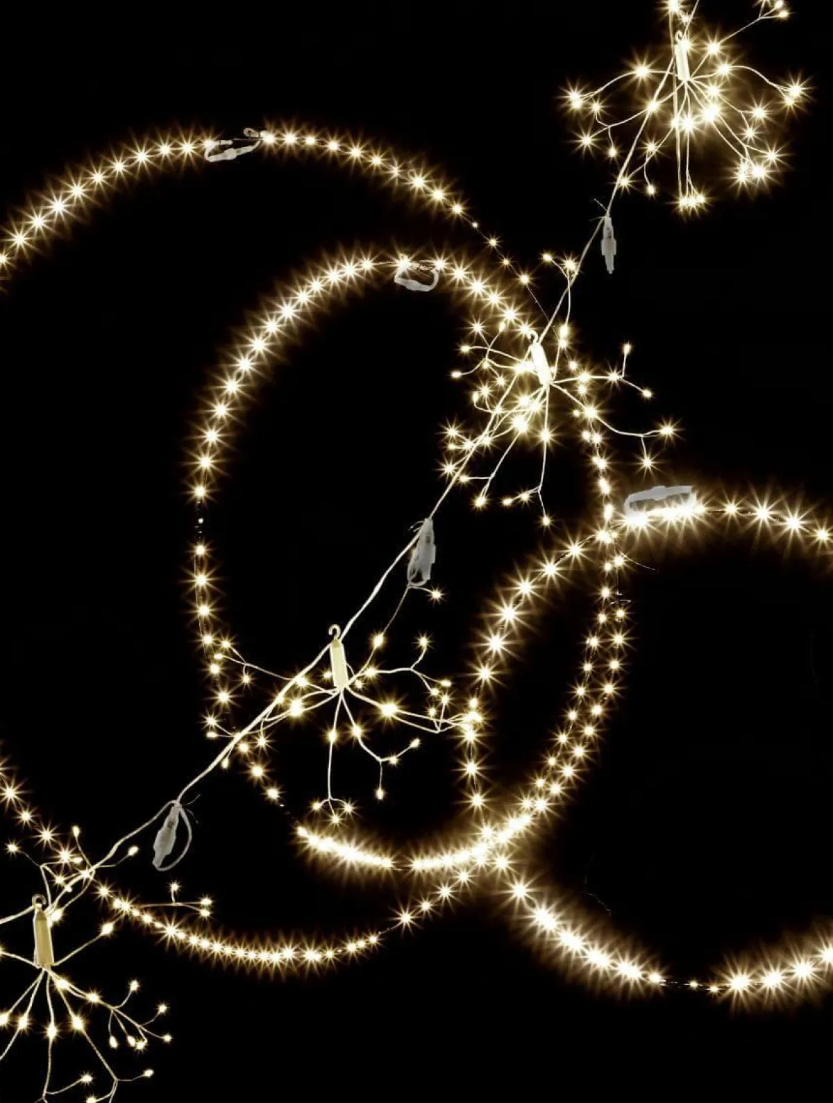 Decoración Navideña Xxl|Luces De Navidad>DecoWoerner Anillo De Luces LED Para Exteriores, LED Cálido, Ø 100 Cm negro