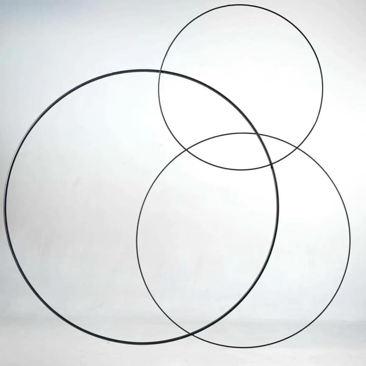 Ayudas Y Herramientas De Decoración|Decoración De Otoño>DecoWoerner Anillo Decorativo De Metal, Entre 58 - 60 Cm Ø negro