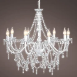 Luz Decorativa|Decoración Temática>DecoWoerner Araña Acrílica Decorativa De 80 Cm blanco