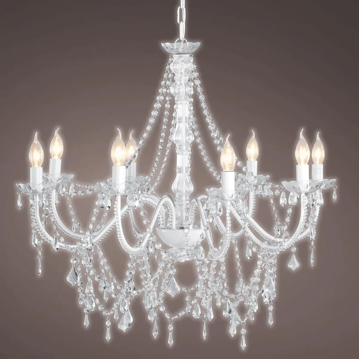 Luz Decorativa|Decoración Temática>DecoWoerner Araña Acrílica Decorativa De 80 Cm blanco
