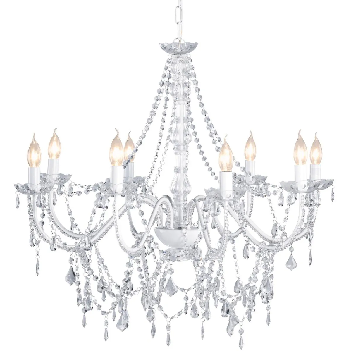 Luz Decorativa|Decoración Temática>DecoWoerner Araña Acrílica Decorativa De 80 Cm blanco