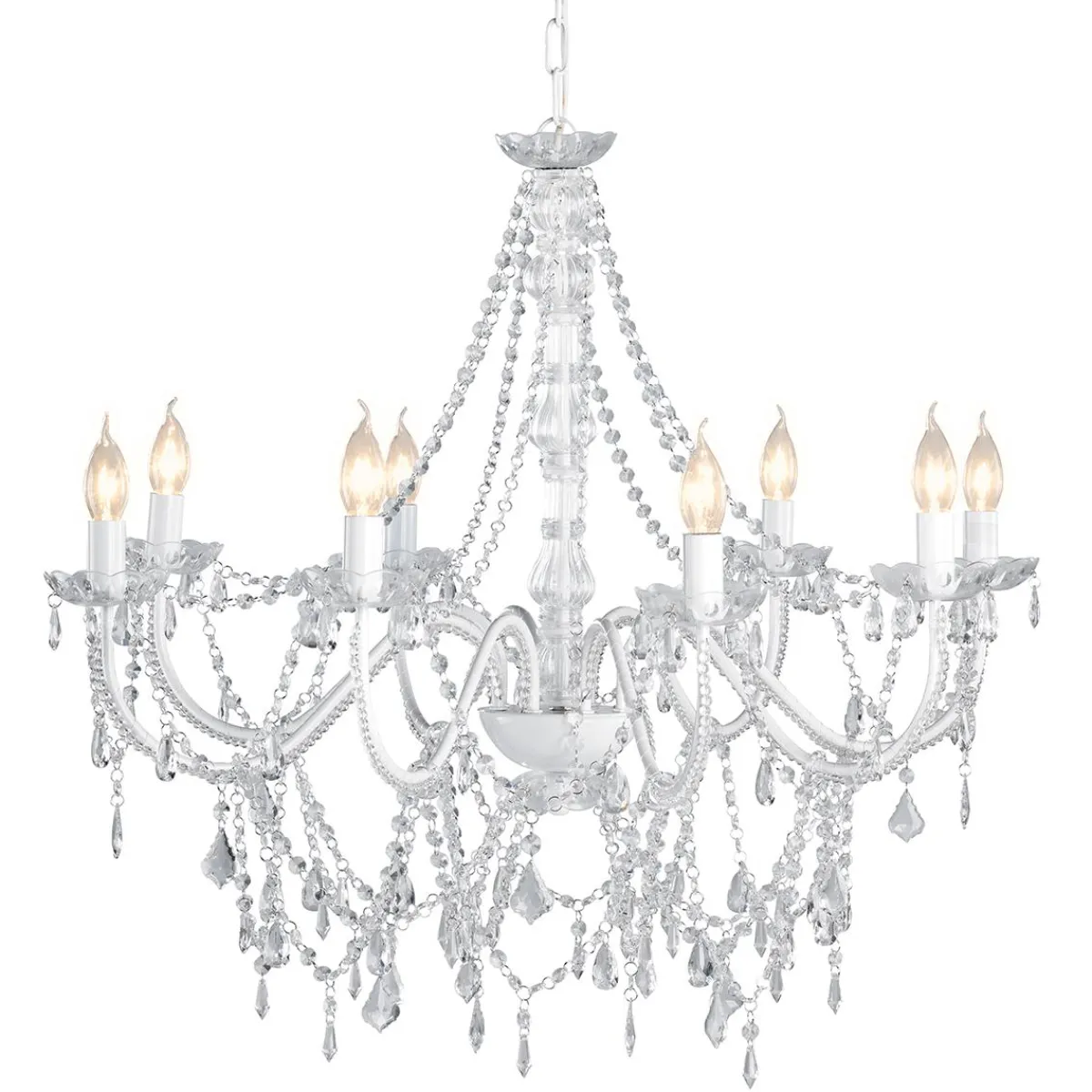 Luz Decorativa|Decoración Temática>DecoWoerner Araña Acrílica Decorativa De 80 Cm blanco