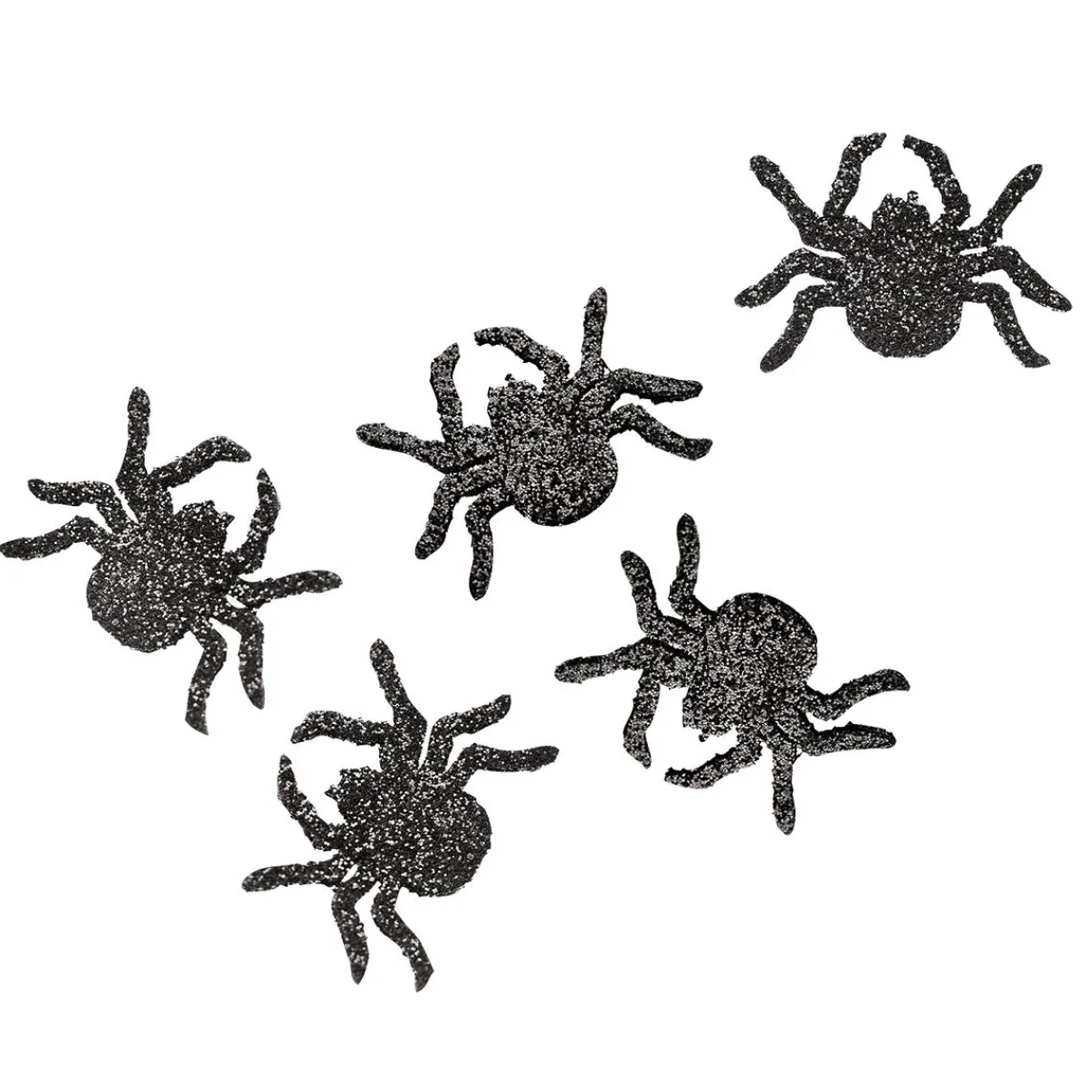 Decoración De Animales|Decoración Dispersa>DecoWoerner Arañas Decorativas Con Purpurina 72 Unidades En negro