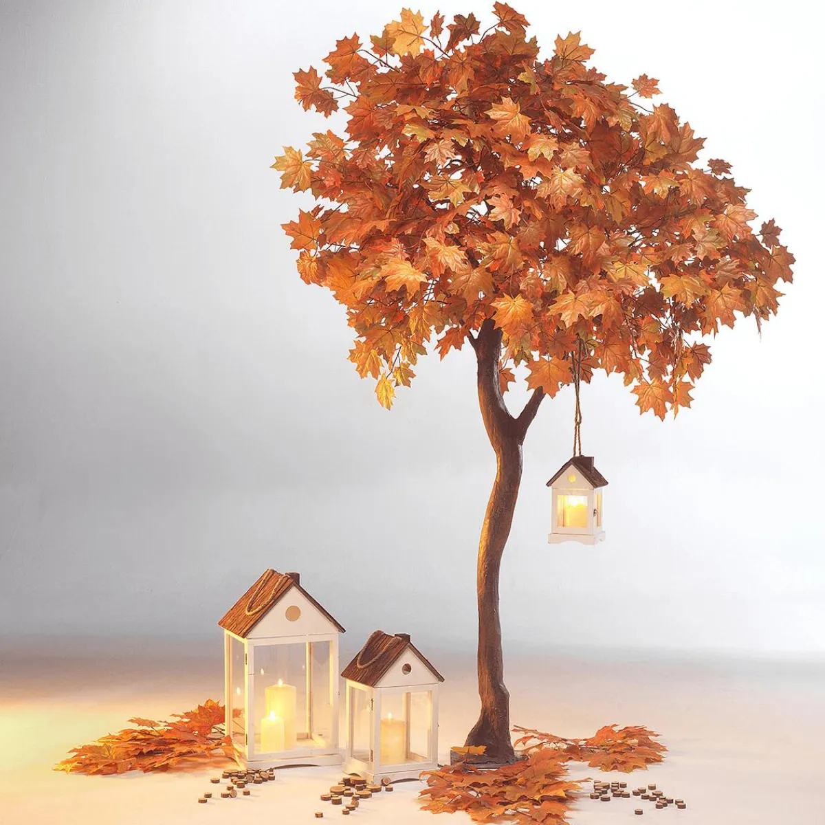 Decoración De Otoño|Árboles Artificiales>DecoWoerner Arce Artificial árbol De Otoño -amarillo, 270 Cm naranja