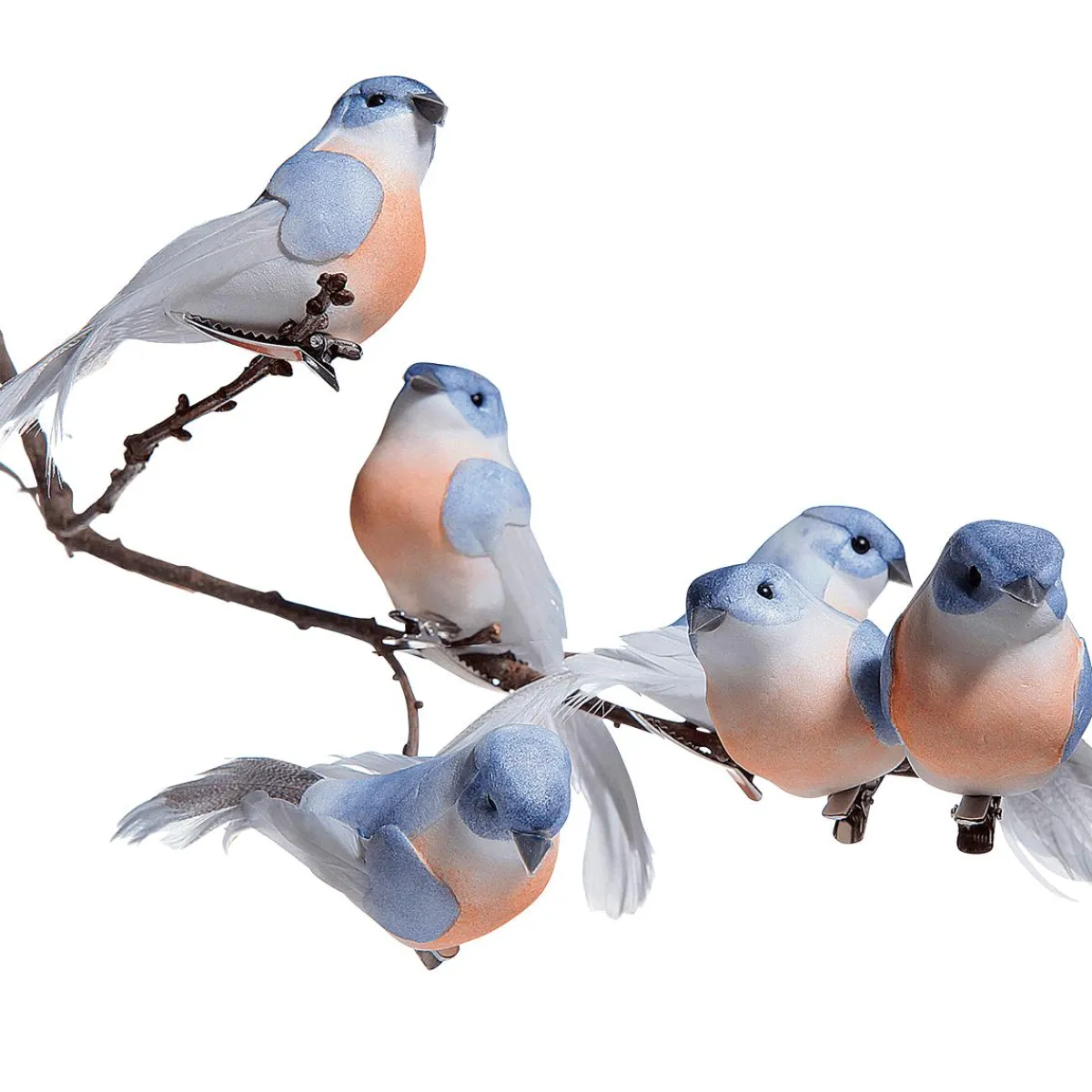 Decoración De Animales|Decoración De Primavera>DecoWoerner Aves Decorativas, Color , 10 Cm, 6 Piezas azul