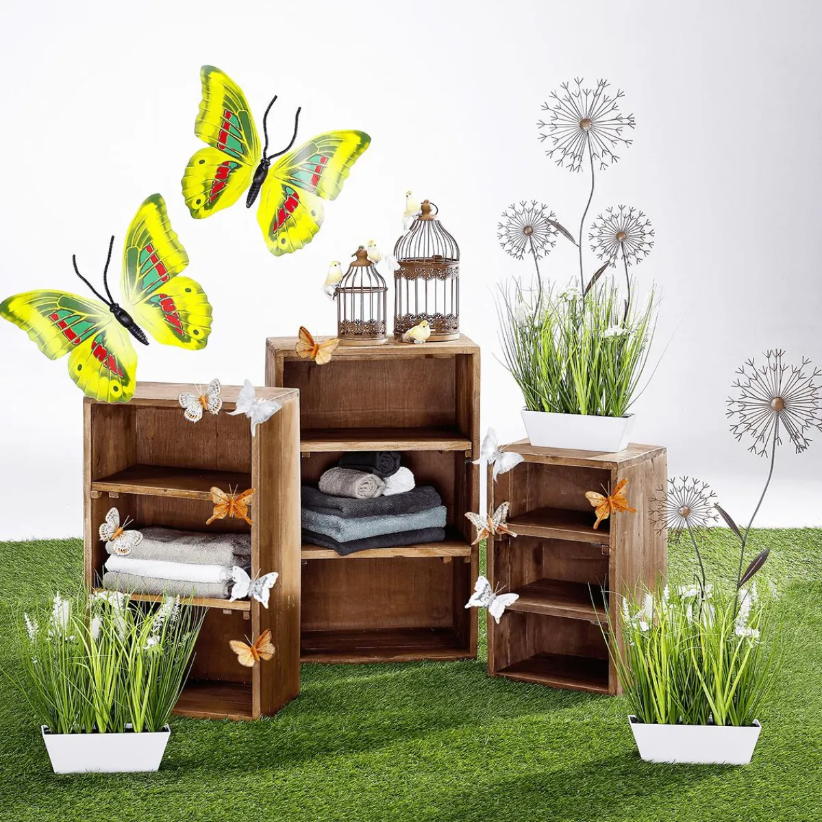 Decoración De Animales|Decoración De Primavera>DecoWoerner Aves Decorativas, Color , 10 Cm, 6 Piezas naranja