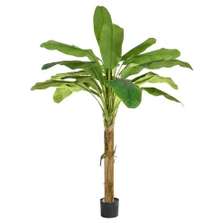 Árboles Artificiales|Plantas Artificiales Ignífugas>DecoWoerner Bananero Artificial En Maceta Ignífugo 105 Cm verde