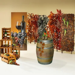 Decoración De Otoño|Pancartas De Otoño>DecoWoerner Bandera De Tela Ignífuga "Botella De Vino Roja Con Copa De Vino" De Tela De Bandera 75 X 180 Cm azul