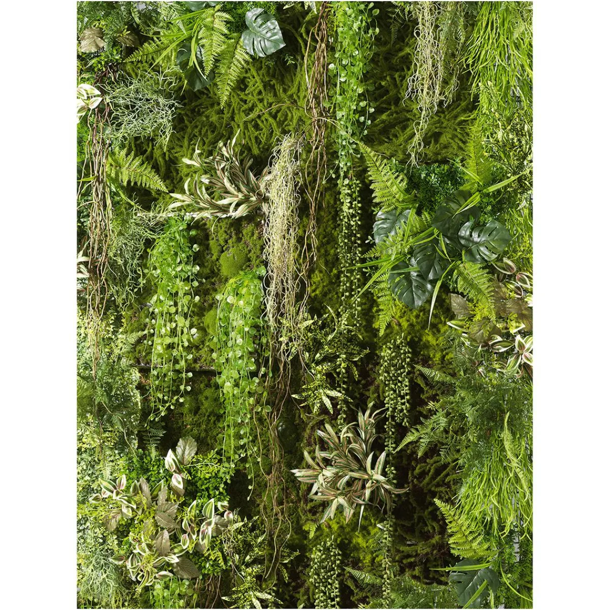 Bandera Xxl>DecoWoerner Bandera De Tela XL "Green Plant Wall" De Tela De Bandera Ignífuga De 150 X 200 Cm verde