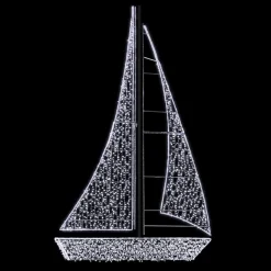 Luz Decorativa|Decoración De Verano>DecoWoerner Barco Para Exterior LED Blanco Frío 600 X 400 X 75 Cm plata