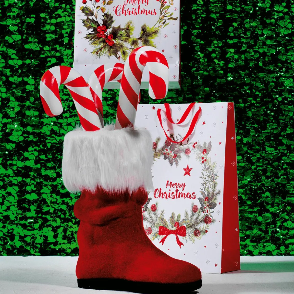 Chupetes Xxl|Figuras De Navidad>DecoWoerner Bastón De Azúcar XXL Alimento De Imitación 60 Cm rojo