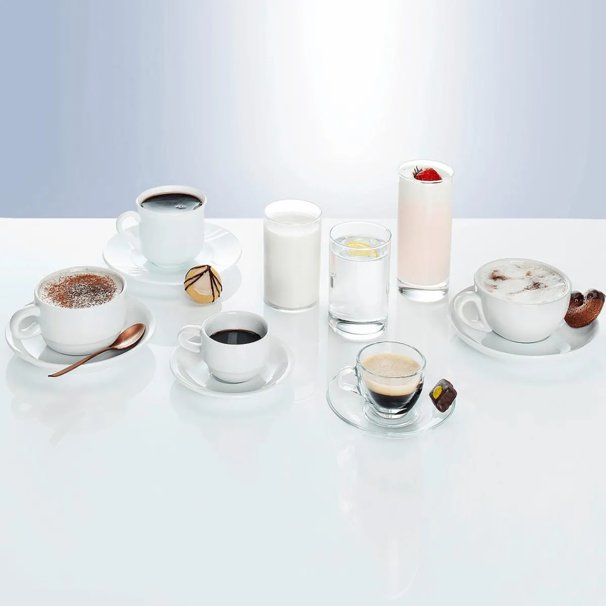Bebidas>DecoWoerner Bebida Vaso De Leche Alimento De Imitación 10 Cm blanco
