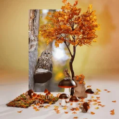 Decoración De Otoño|Pancartas De Otoño>DecoWoerner Búho Banderola De Tela 100 X 200 Cm marrón