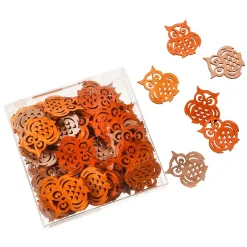 Decoración Dispersa|Decoración De Otoño>DecoWoerner Búho De Dispersión 72 Piezas naranja