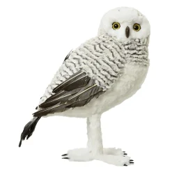 Decoración De Animales|Decoración De Invierno>DecoWoerner Búhos Decorativos De Piel Sintética 48 Cm Gris