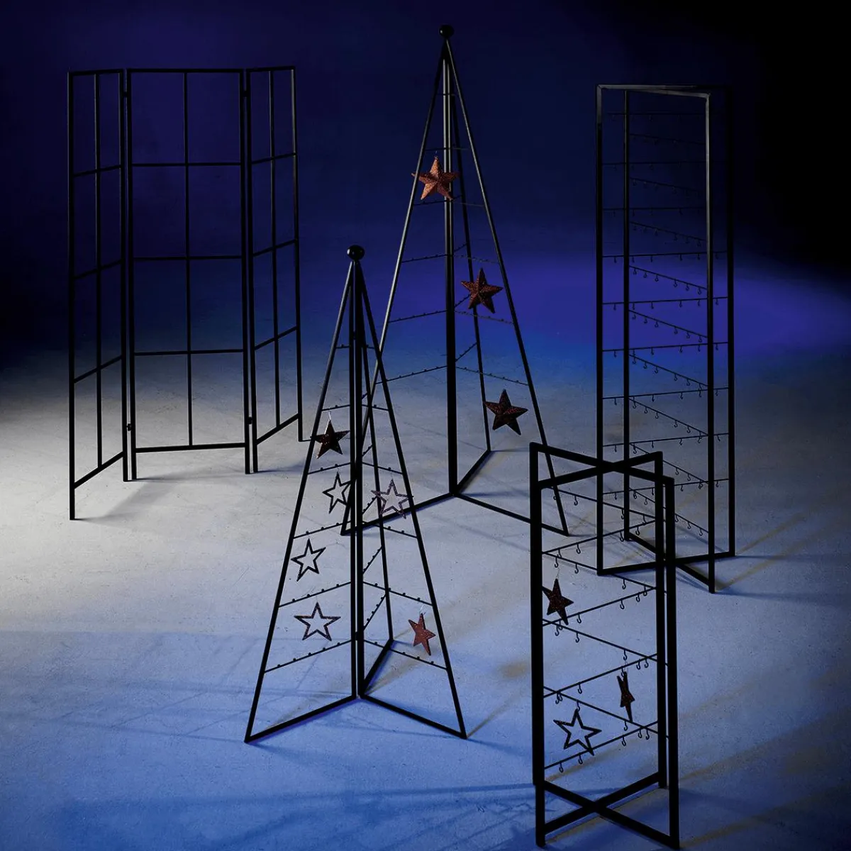 Expositores Para Tiendas>DecoWoerner Biombo De Metal Altura 160 Cm negro