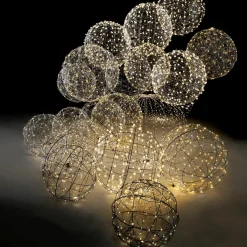 Luz Decorativa|Luces De Navidad>DecoWoerner Bola Con Iluminación LED Caliente Intermitente, 30 Cm plata